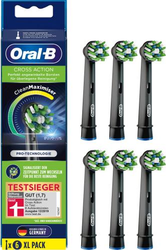 Oral-B Aufsteckbürsten CrossAction Schwarz CleanMaximizer 6er